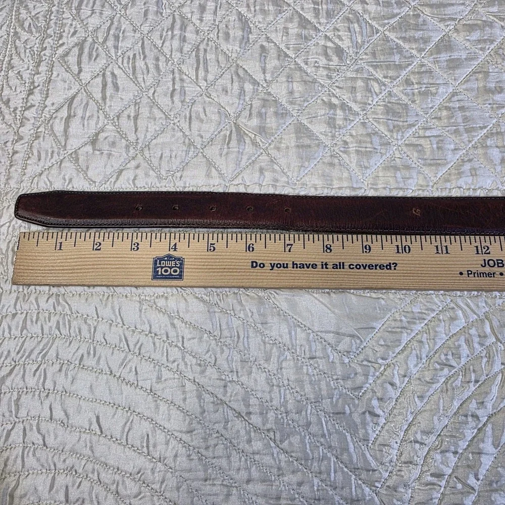 Leegin Genuine Leather Belt Size 44 Made‎ In USA Brass Buckle